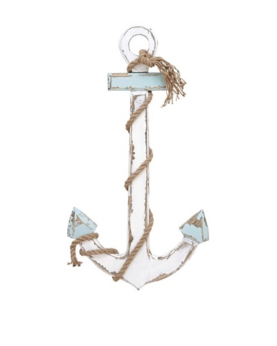 Rope-Wrapped Wooden Anchor