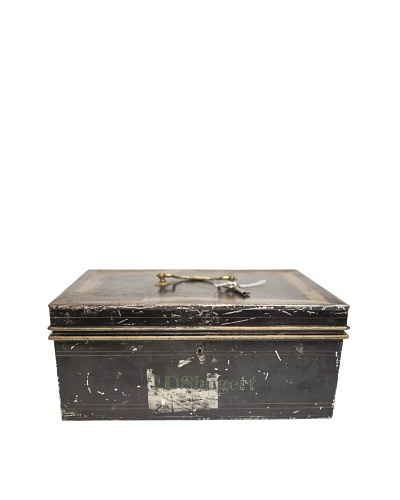 Vintage Circa 1940's JD Shuget Metal Cash Box
