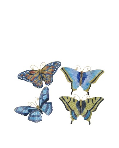 Set of 4 Pastel Butterfly Ornaments