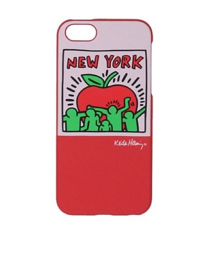 Keith Haring Collection Bezel Case for iPhone 5 with Earphones Big Apple/Red