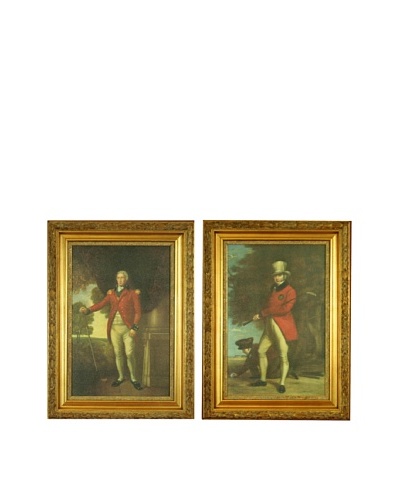 Set of Two Framed Reproduction Scottish Golfer Paintings