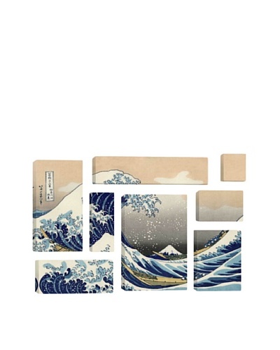 Katsushika Hokusai The Great Wave at Kanagawa 1829 8-Piece Giclée Canvas Print