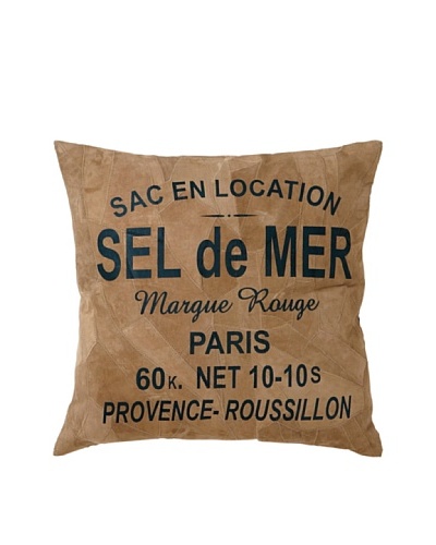 Leather Sel de Mer Decorative Pillow