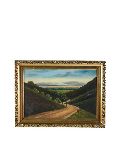 Winding Road Landscape, 1919 Framed Artwork