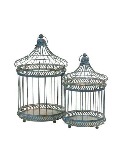 Set of 2 Lizzy Bird Cages