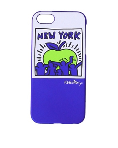 Keith Haring Collection Bezel Case for iPhone 5 with Earphones Big Apple/Blue