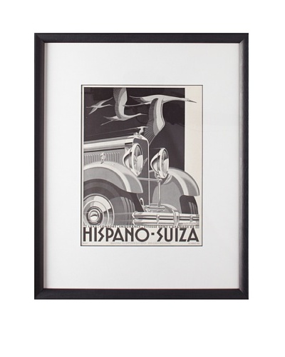 Original French Hispano Suiza Advertisement by A. Kow, 1932