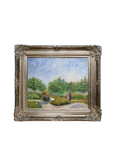 Vincent Van Gogh Couples in the Voyer d'Argenson Park at Asnieres Framed Oil Painting