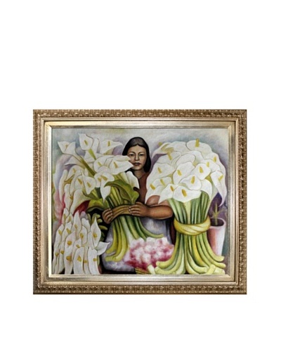 Diego Rivera's Vendedora de Alcatraces Framed Reproduction Oil Painting