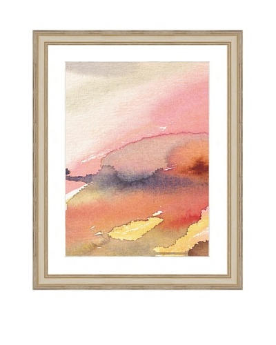 Watercolor Pink Abstract Framed Giclée Print