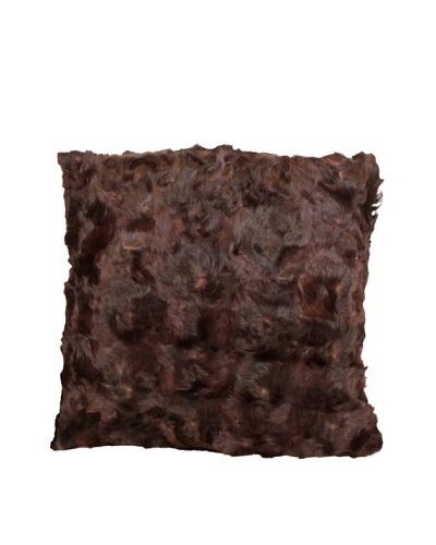 Upcycled Cowhide Pillow, Brown/Black, 18 x 18