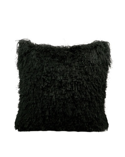 Joseph Abboud Soft Shag Pillow, Black, 20 x 20