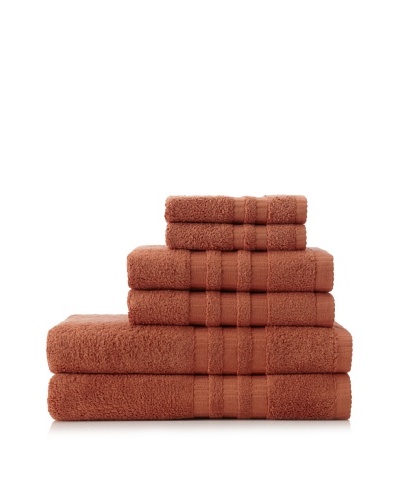 6-Piece Bath Towel Set, Terracotta