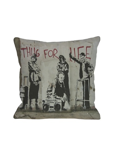 Banksy Thug for Life Pillow