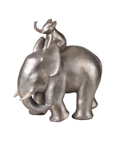 Bonding Elephant, Silver Leaf