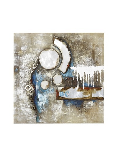 Nuts and Bolts Abstract Hand-Painted Canvas Art