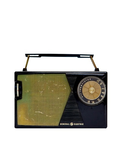Vintage General Electric Radio, Black, 2.5x7x5
