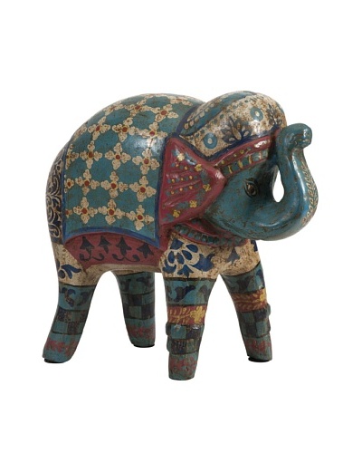 Indigo Hand Painted Elephant