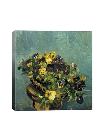 Vincent Van Gogh Basket of Pansies on the Table Giclée Canvas Print