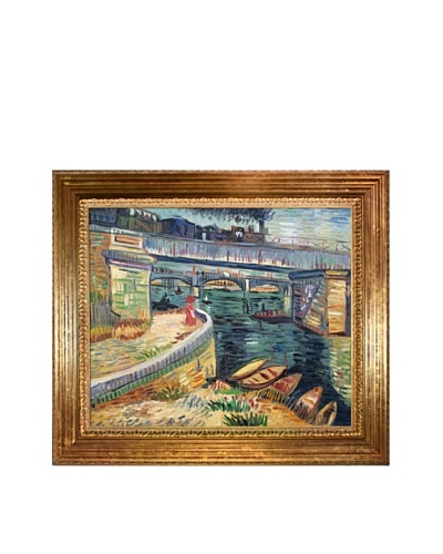 Vincent Van Gogh Bridges Across the Seine at Asnieres Framed Oil Painting