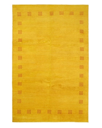 Hand-Knotted Gabbeh Modern Rug, Yellow, 7' 1 x 12'