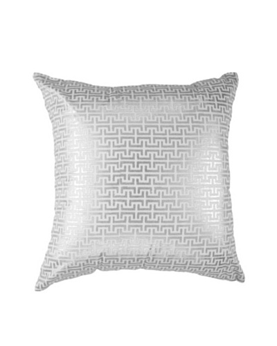 Screen Pillow, Silver/White, 18 x 18
