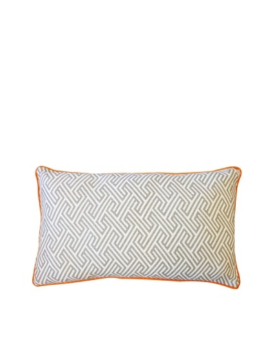 Inca Passage Throw Pillow, Grey/Orange