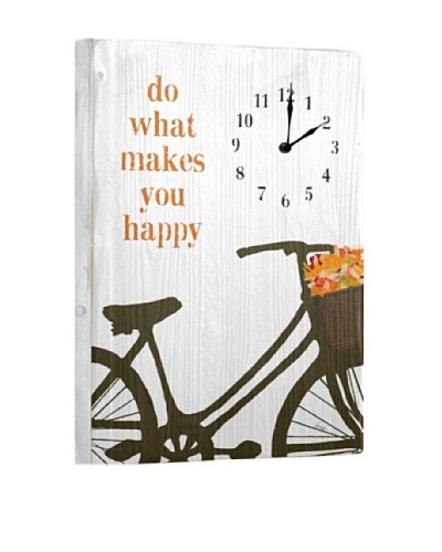 Do what makes you happy Reclaimed Wood ClockAs You See