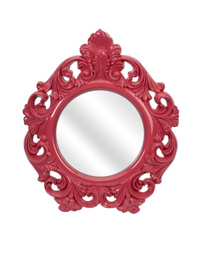 Finely Pink Baroque Wall Mirror