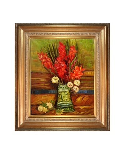 Vincent Van Gogh Vase with Red Gladioli Framed Oil Painting