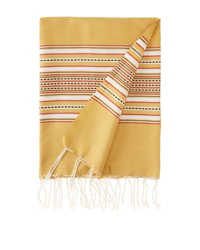 Aztec Fouta Towel, Mustard, 39 x 79