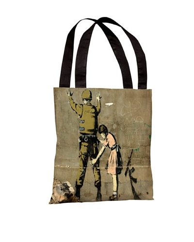 Banksy Girl with Soldier Tote Bag
