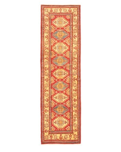 Hand-knotted Uzbek Transitional Runner Wool Rug, Pink, 2' 9 x 9' 9 Runner