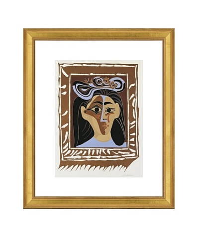 Pablo Picasso Jacqueline au Chapeau a Fleurs Framed Art
