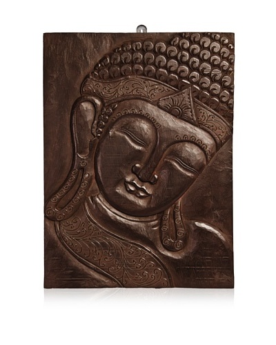 Buddha Wall Panel, Dark Brown