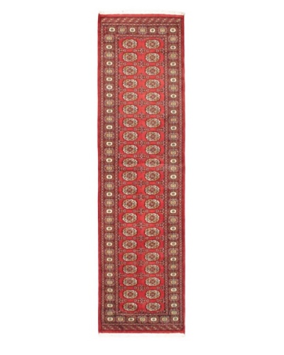 Hand-knotted Finest Peshawar Bokhara Traditional Runner Wool Rug, Red, 2' 7 x 9' 9 Runner