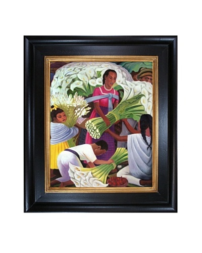 Diego Rivera's The Flower Vendor Framed Reproduction Oil Painting