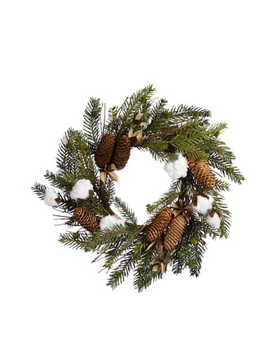 Cotton Pine Mix Wreath