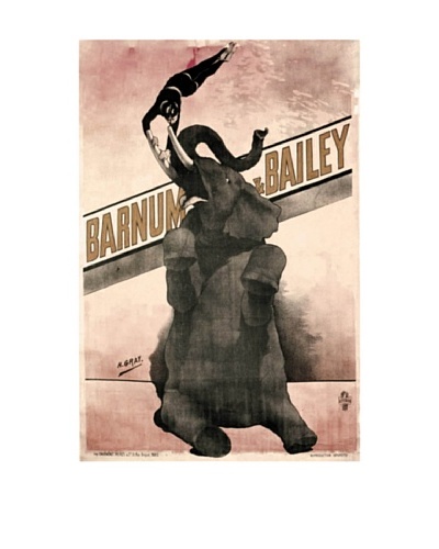 Elephant Gray Barnum & Bailey Giclée Canvas Print