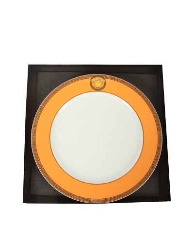 Versace Ikarus Medusa Service Plate, Orange/White/Gold