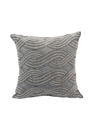Joseph Abboud Braid Pillow, Silver Grey, 16 x 16As You See