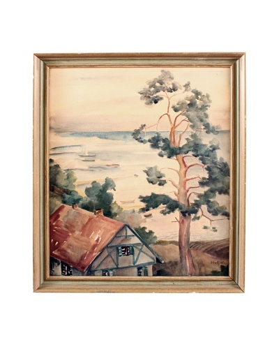 Seaside Cottage Framed Artwork