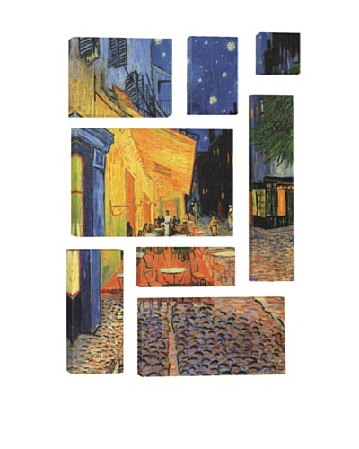 Vincent Van Gogh The Cafe Terrace on the Place du Forum, Arles, at Night 8-Piece Giclée Canvas Print