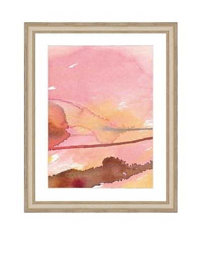 Watercolor Pink Abstract Framed Giclée Print