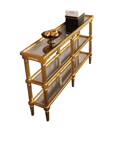 Florentine Console Table, Gold Leaf/Antique Mirror