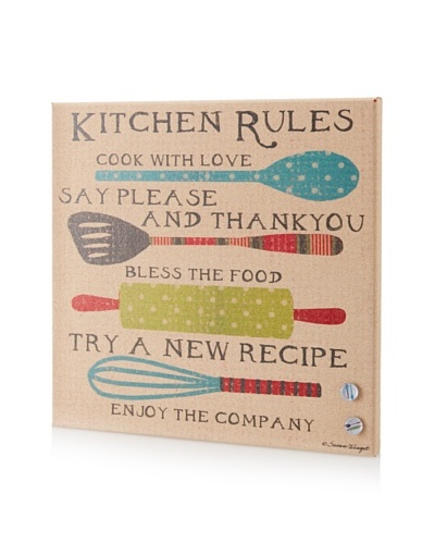 Susan Winget Kitchen Rules Giclee on Cork Board