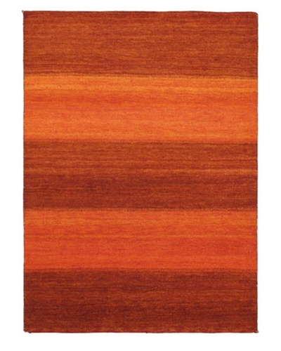 Hand-Knotted Gabbeh Modern Rug, Light Orange, 5' 9 x 7' 11