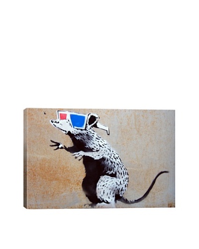 Banksy 3D Rat Canvas Print