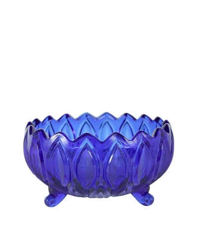 Mid-Century Modern Footed Candy Dish, Blue