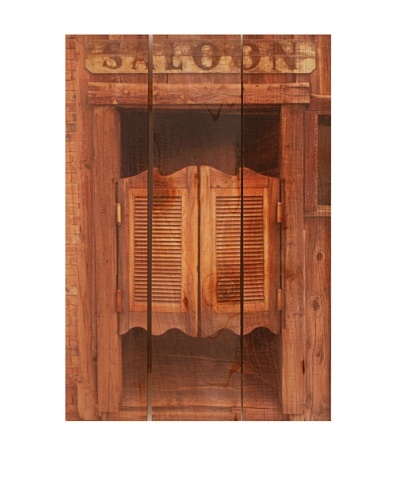 Old Saloon Door on Western Red Cedar
